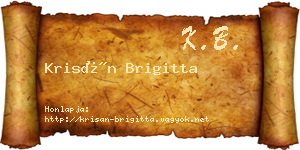 Krisán Brigitta névjegykártya