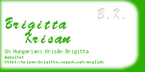 brigitta krisan business card